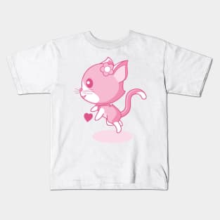 Cute pink kitten. Kids T-Shirt